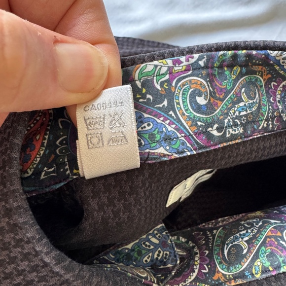 Lipson‎ Contemporary Long Sleeve Casual Dress Shirt Gray/Black Size L Flip Cuffs - Picture 9 of 16